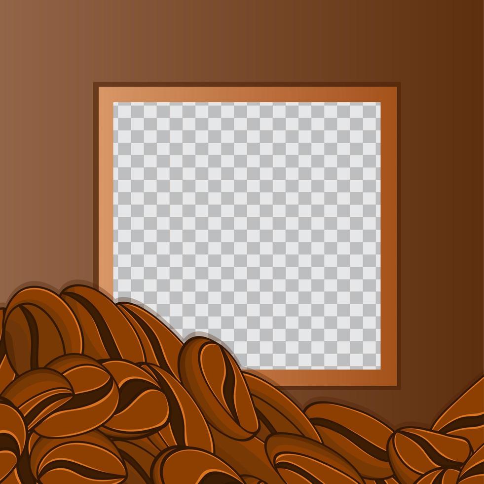 Brown Coffee Design Social Media Template Background EPS 10 Vector