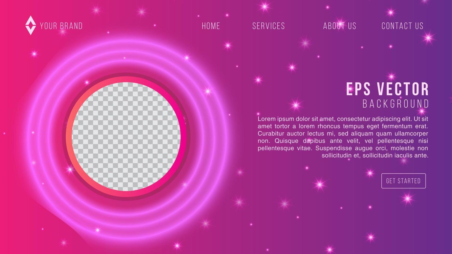 Pink Purple Gradient Sky Space Web Design Template Abstract Background EPS 10 Vector For Website Layout, Landing Page, Home Page, Web Page Back Ground