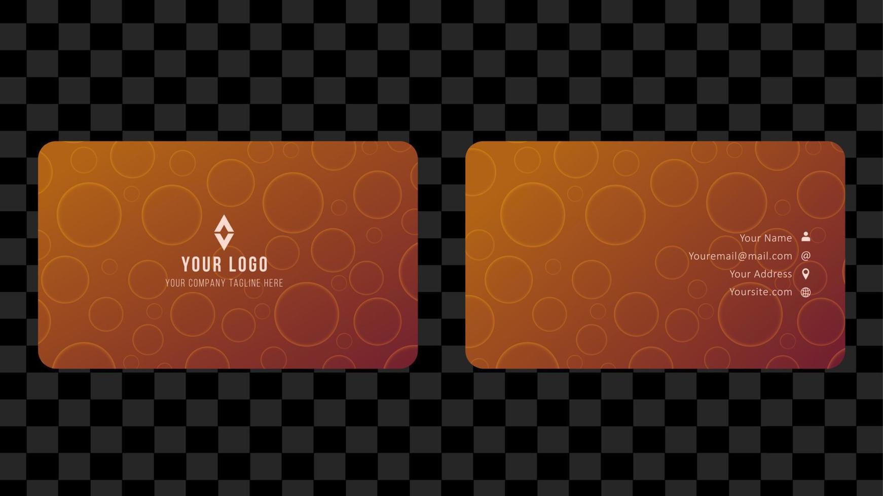 Red Name Card and Business Card Template Design Abstract Background vector