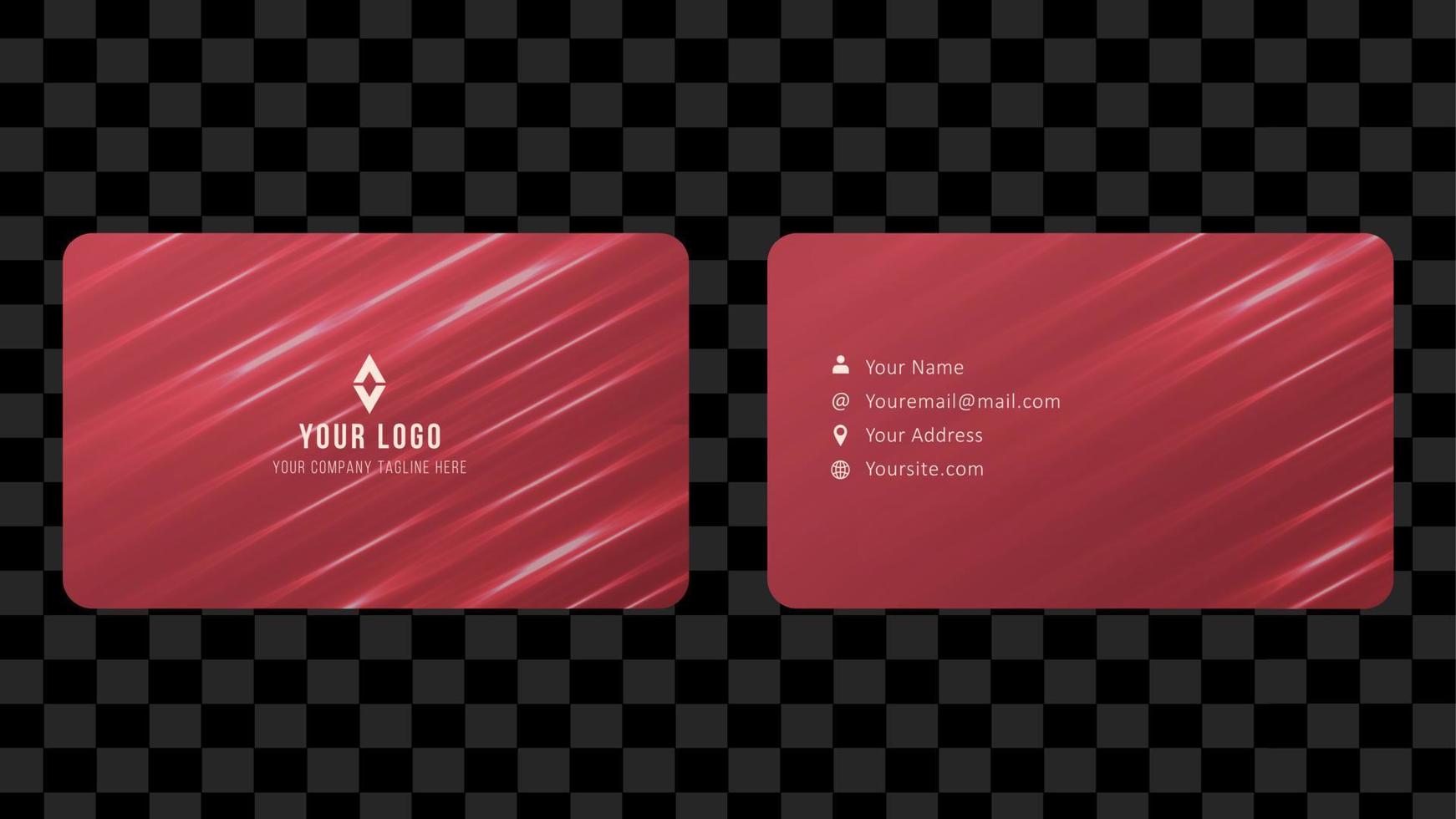 tarjeta de presentación roja y fondo abstracto de diseño de plantilla de tarjeta de visita vector