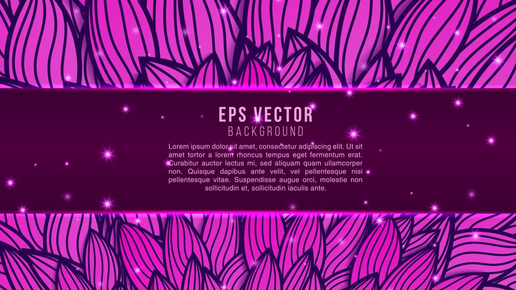 Purple Doodles elements background with fluid gradient. Dynamic shapes composition vector