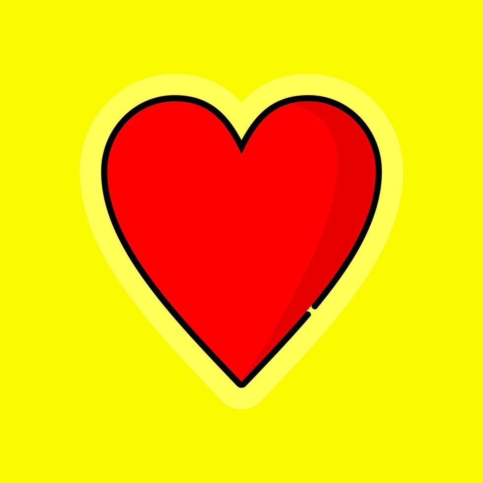 Love icon vector design in doodle style
