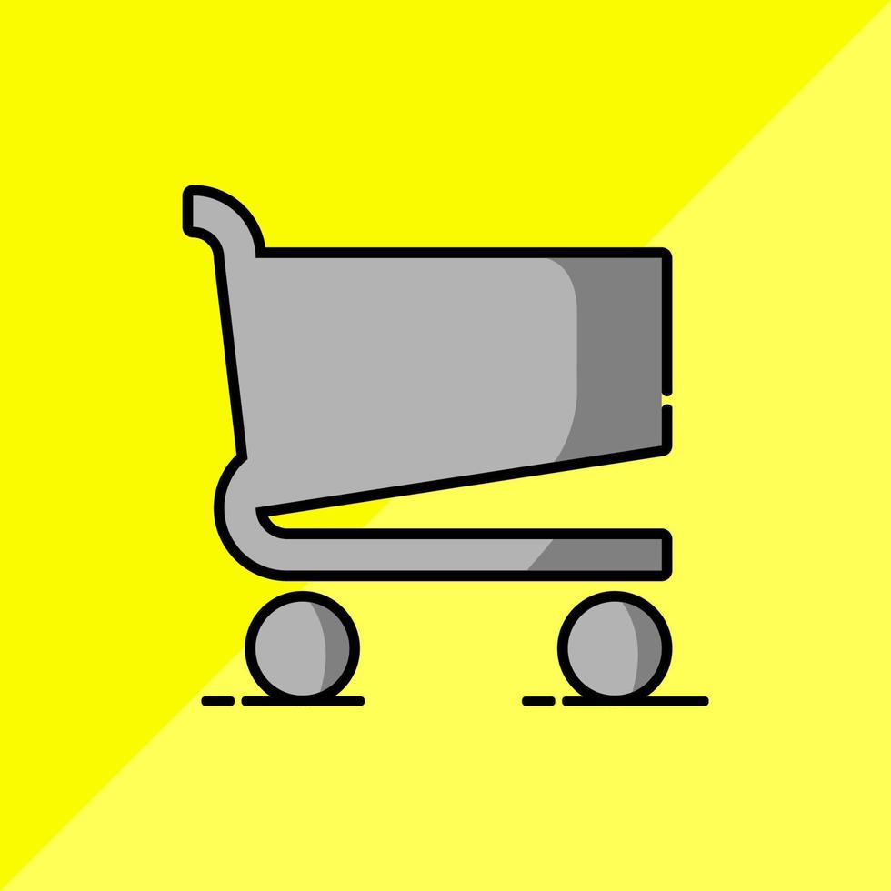 Grocery cart icon vector design in doodle style