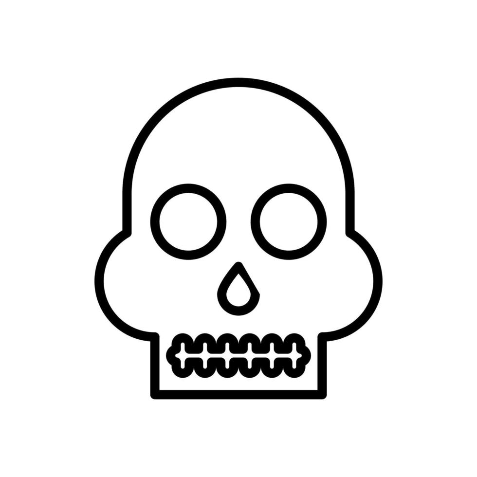 Skull vector design with lines