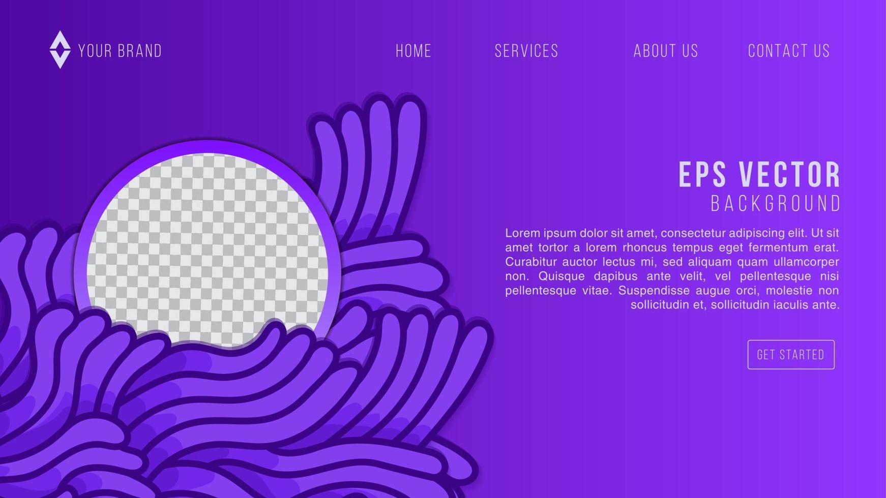 Blue Doodles Web Design Abstract Background EPS Vector For Website, Landing Page, Home Page, Web Page