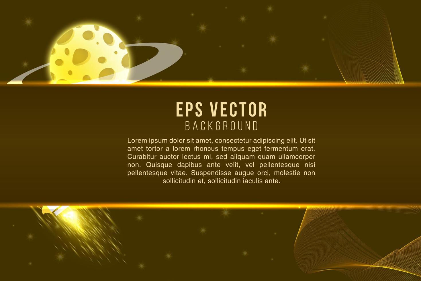 Yellow space background with colorful stars. Night starry sky. Vector illustration