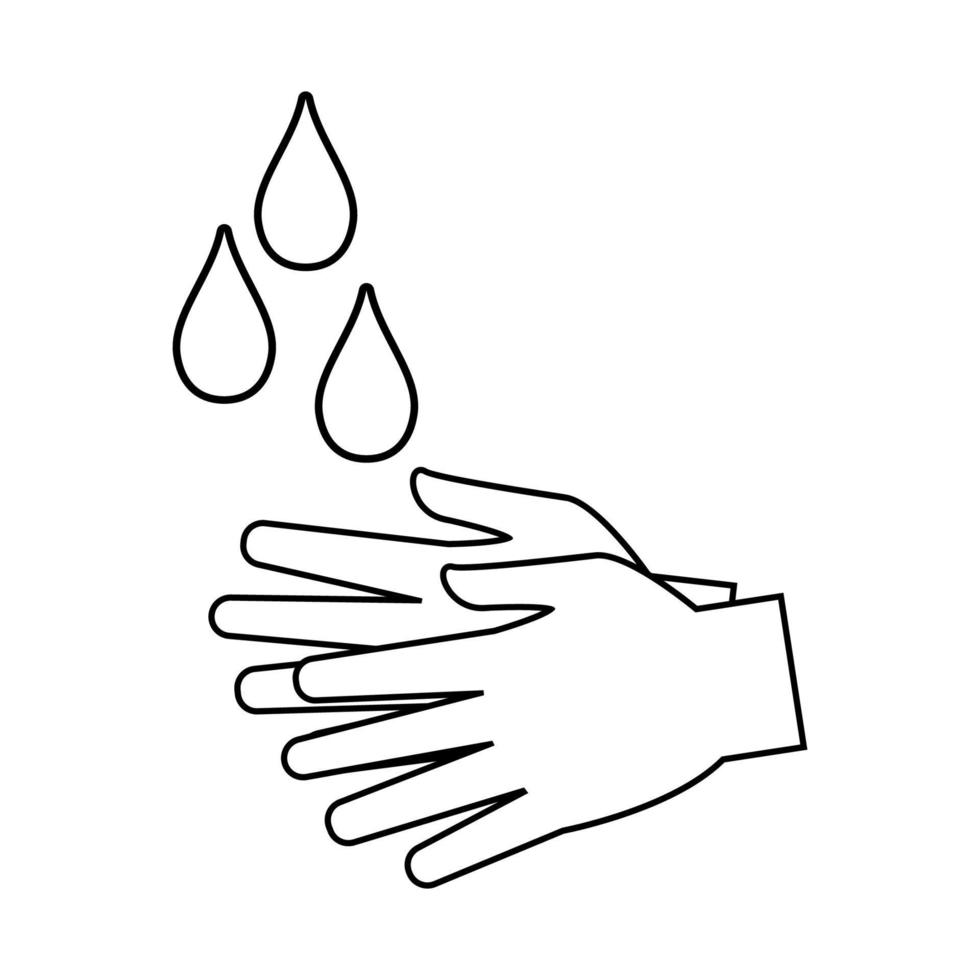 Vector illustration design of washing hands with water