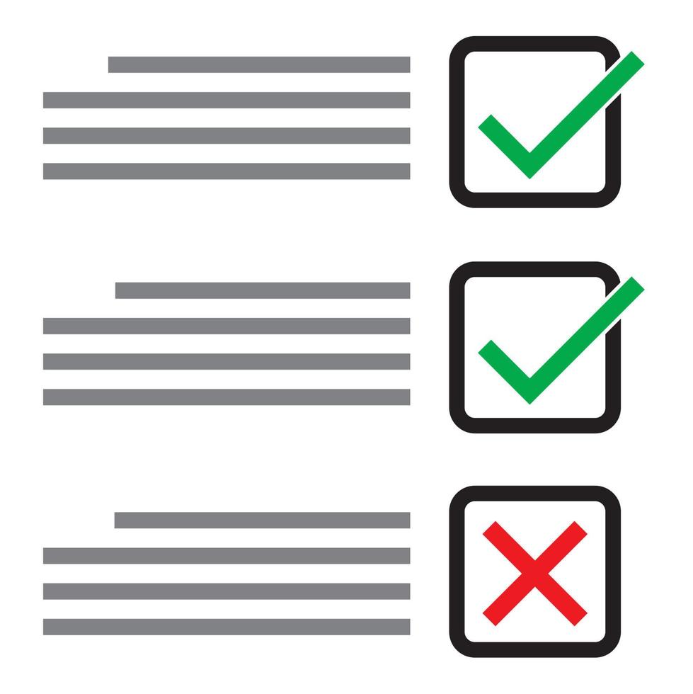 Inscription checklist vector design