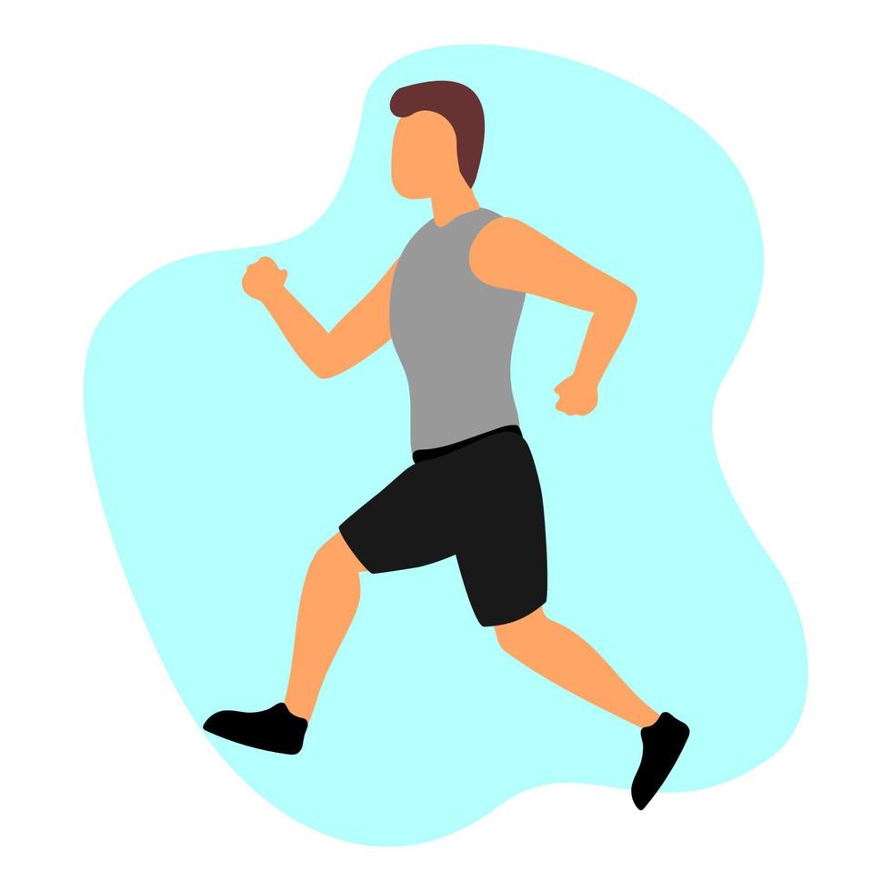 diseño de ilustración vectorial de personas corriendo vector