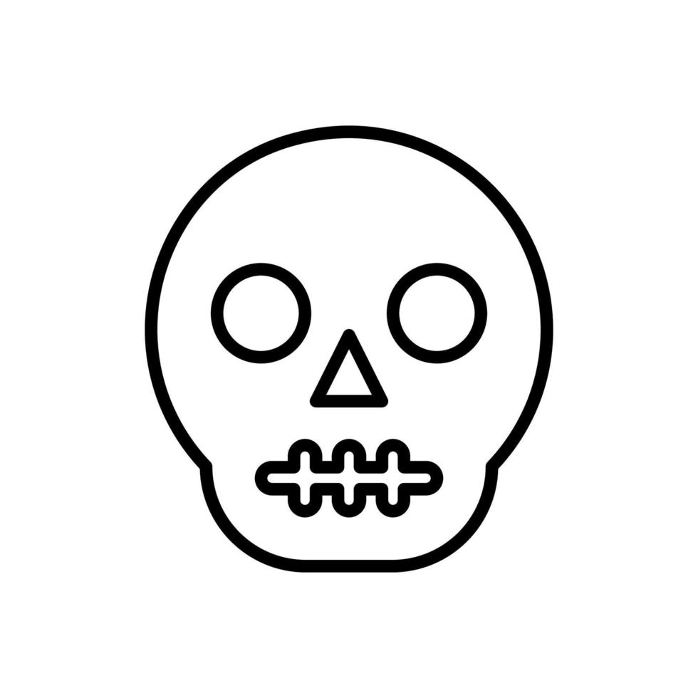 Skull vector design with lines