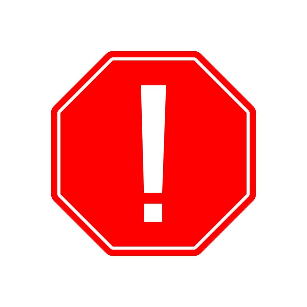 Signpost vector design with exclamation mark