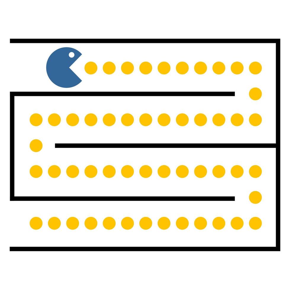 Coin eating game vector design