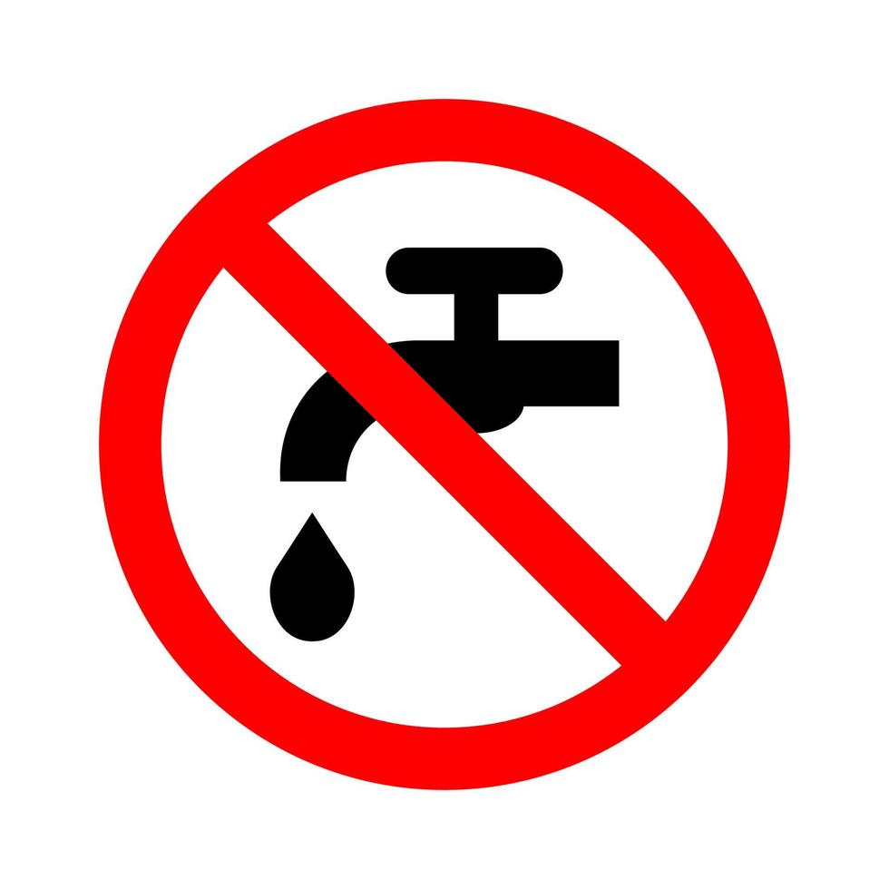 Don't waste water icon vector design
