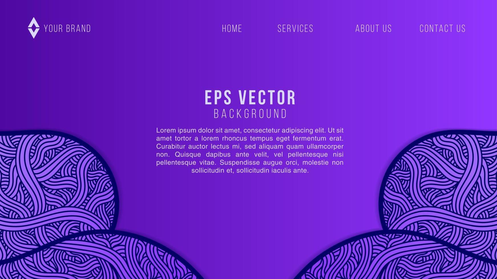 Blue Doodle Web Design Abstract Background EPS Vector For Website, Landing Page, Home Page, Web Page