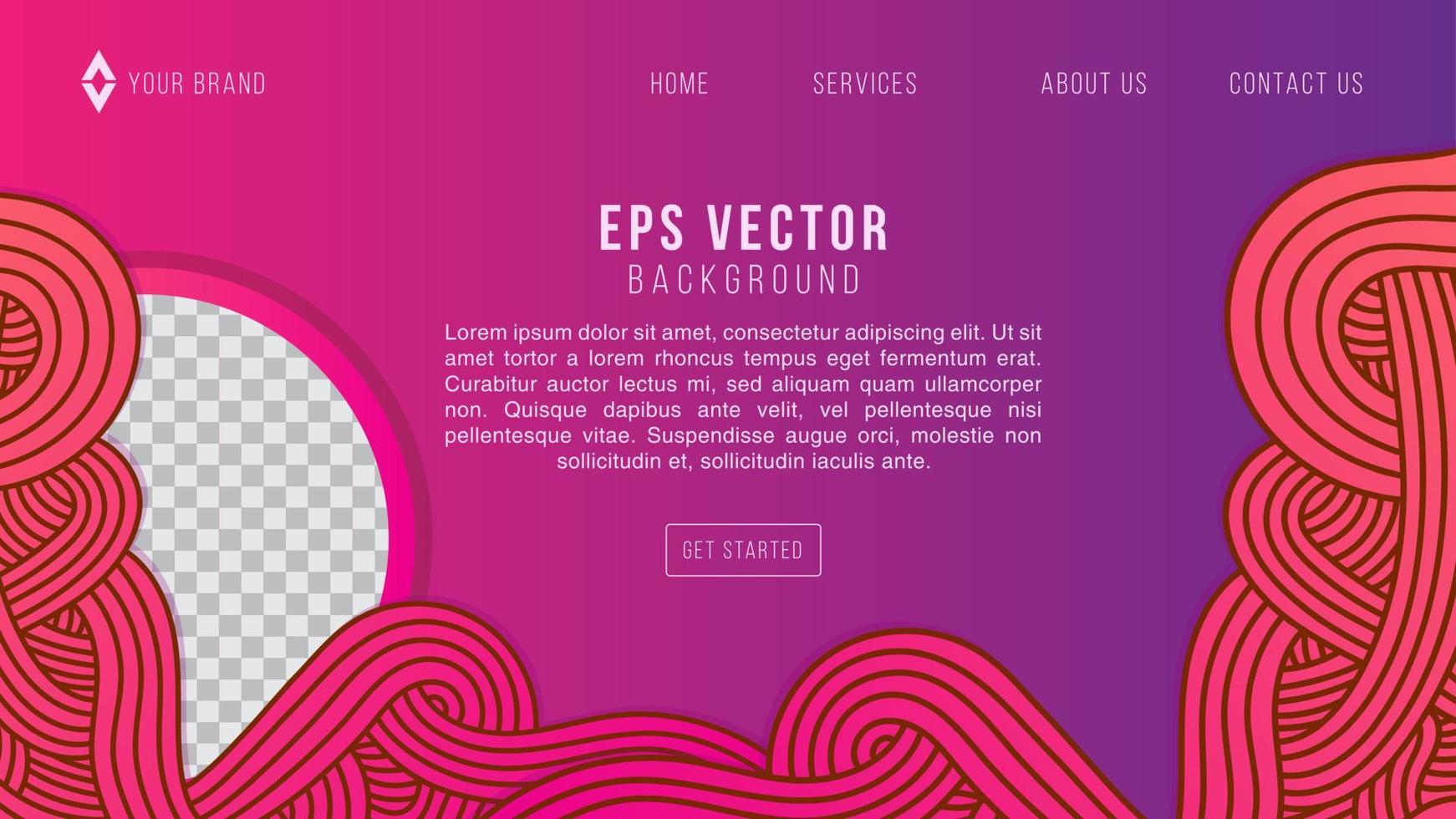 Purple Gradient Wave Lines Web Design Abstract Background EPS 10 Vector For Website, Landing Page, Home Page, Web Page