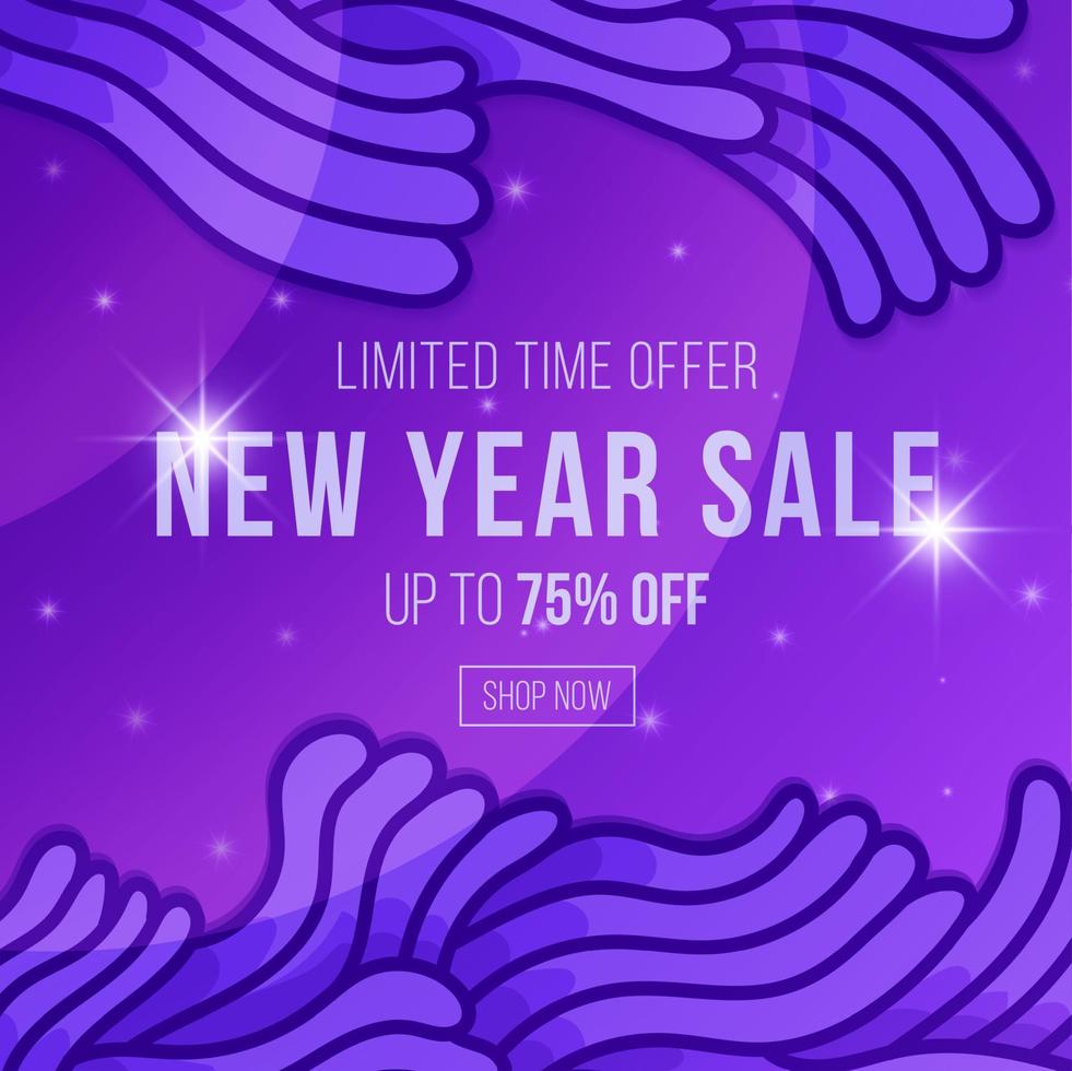 New Year sale marketing abstract doodle background template EPS 10 vector