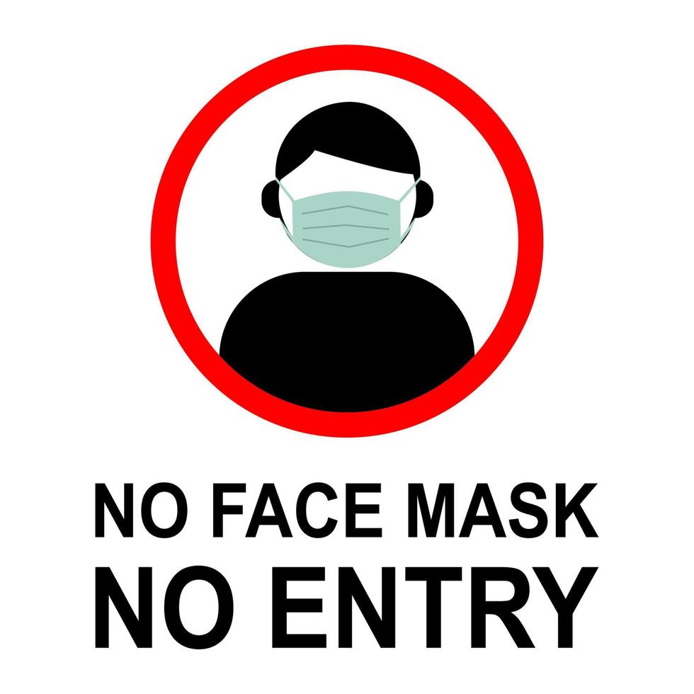 Icon vector design for wearing a mask