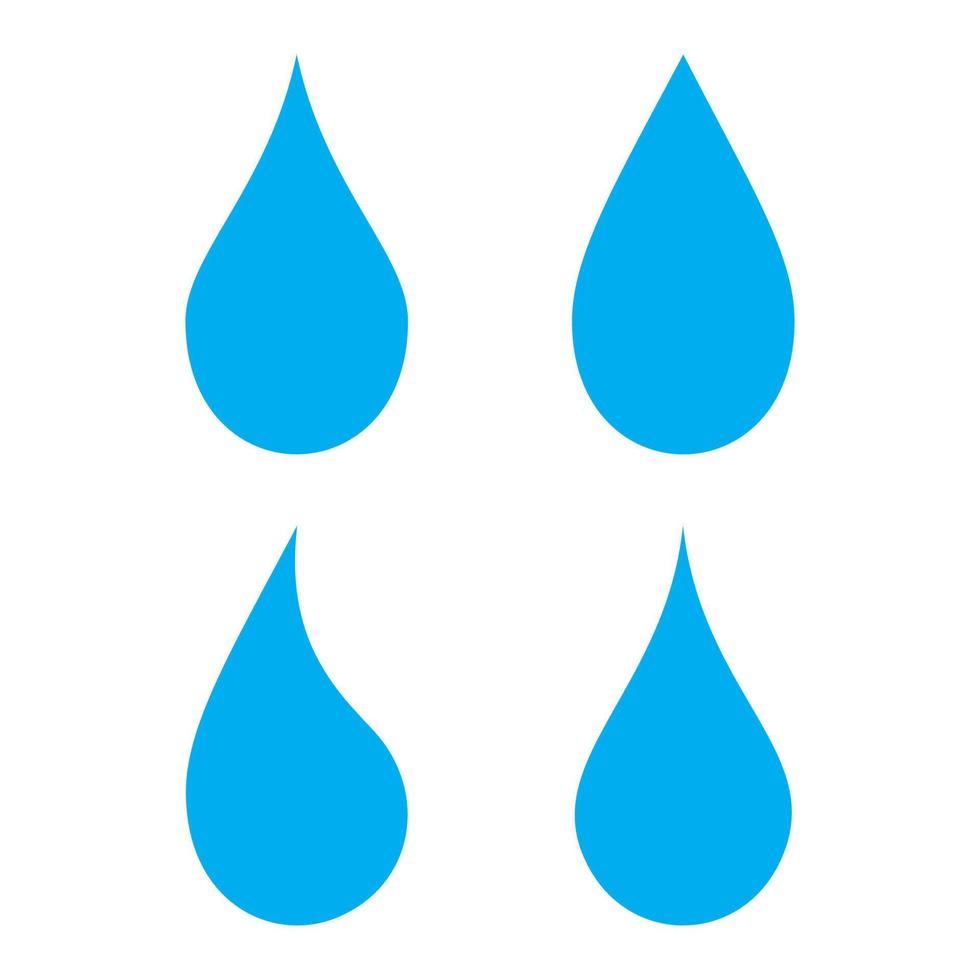 diseño de vector de gota de agua de varias formas