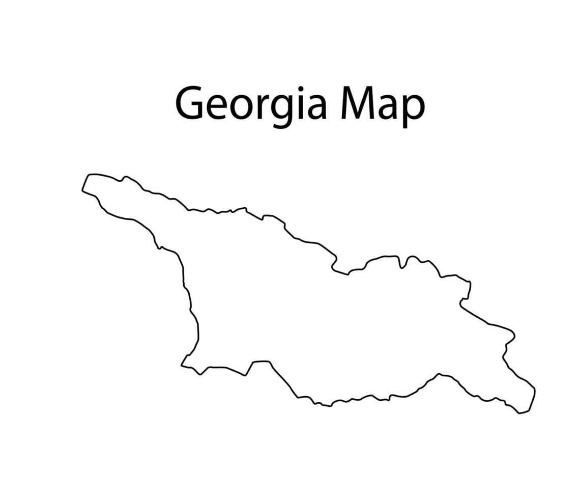 georgia mapa línea arte vector ilustración