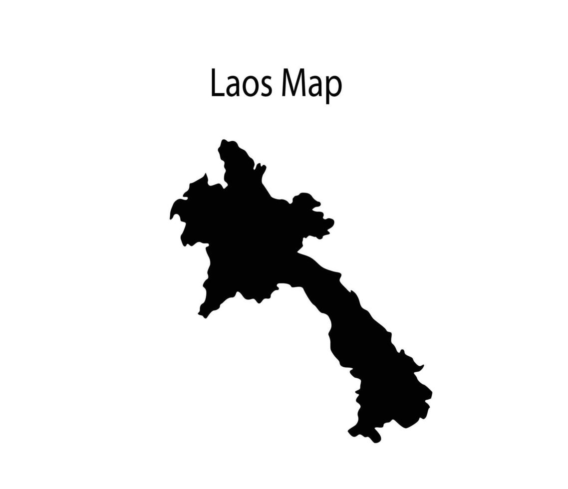 laos mapa silueta vector ilustración