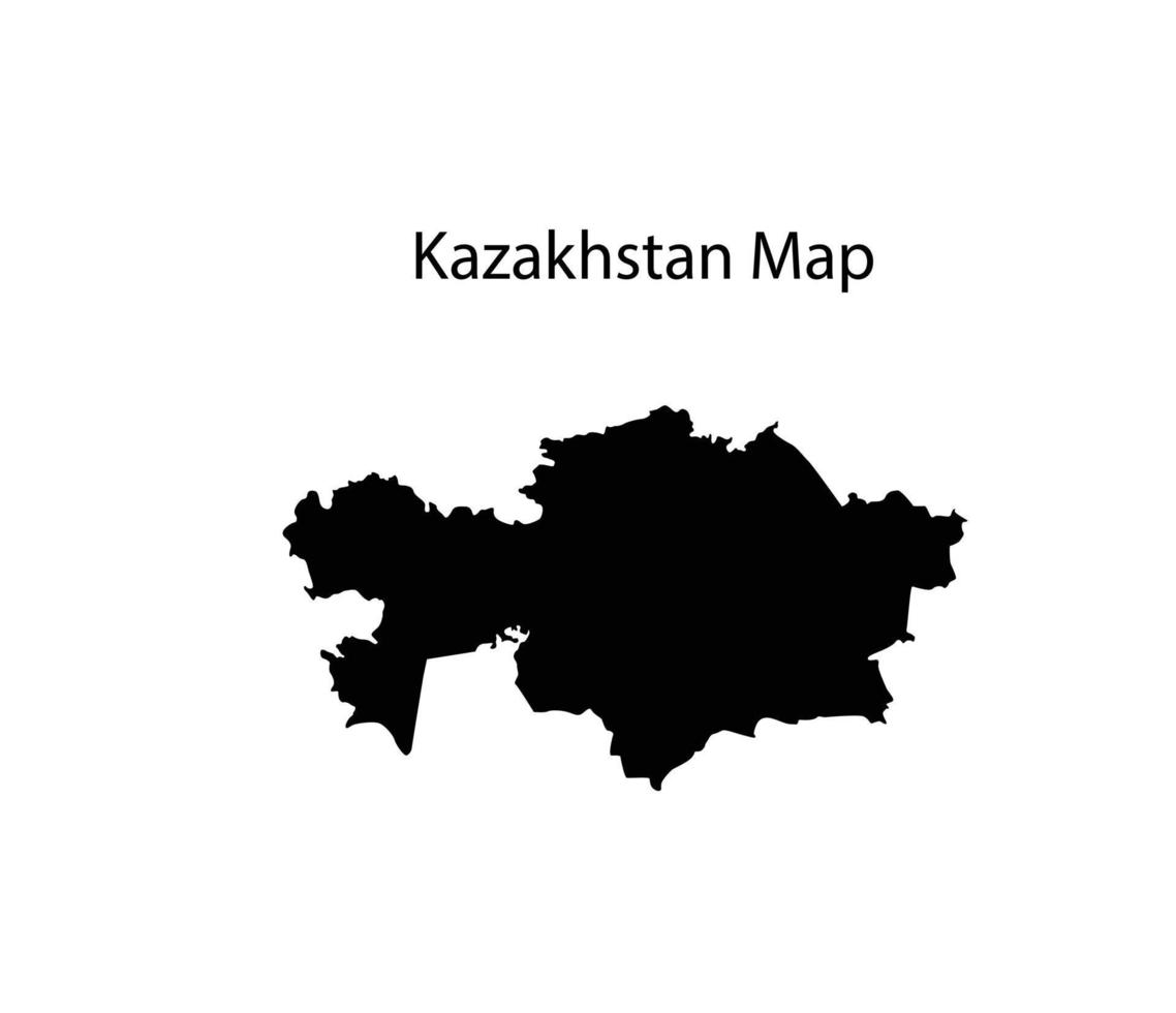 Kazakhstan Map Silhouette Vector Illustration