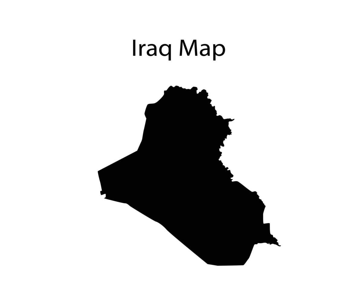 Iraq Map Silhouette Vector Illustration