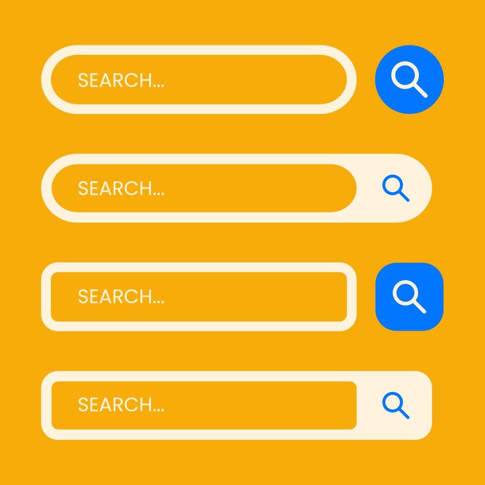 Search bar collection. Search Address and navigation bar vector