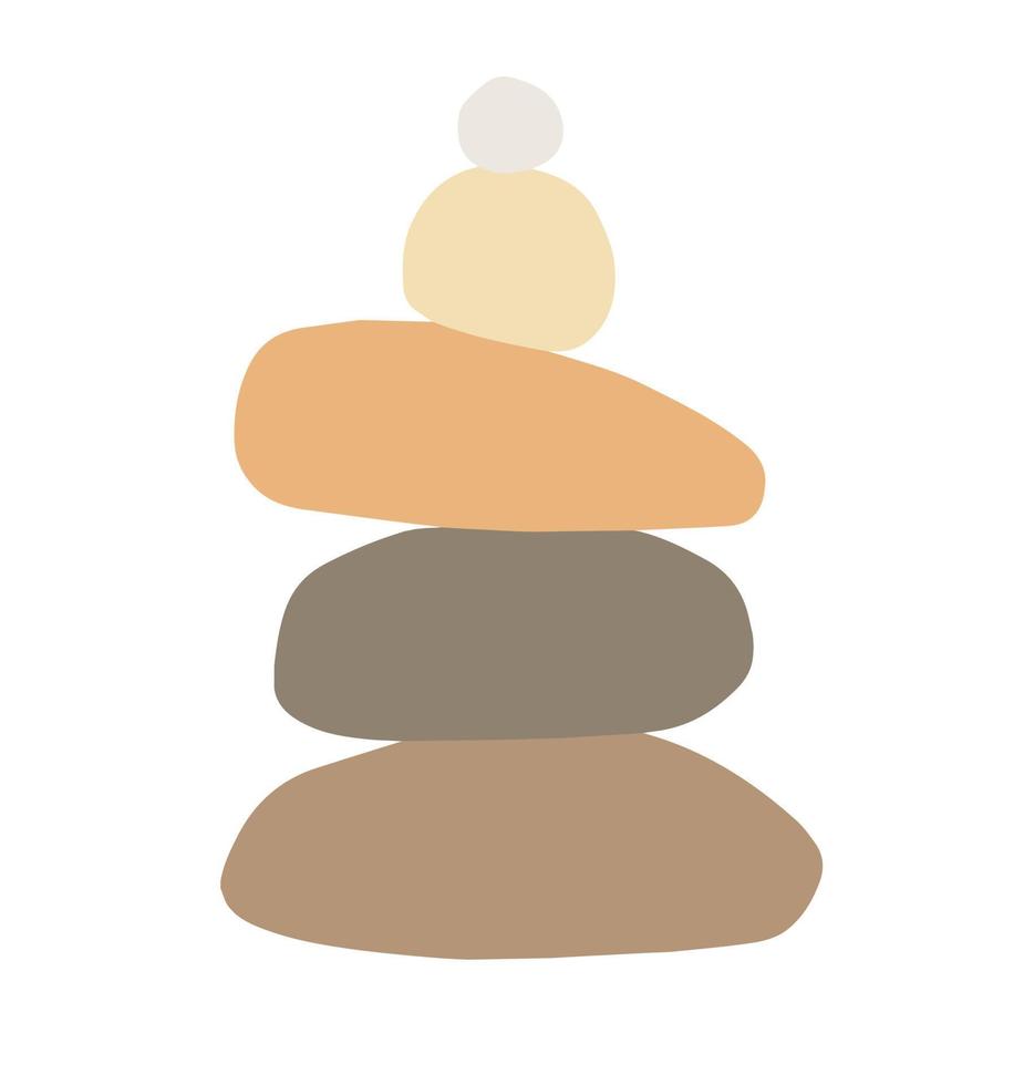 Balance stones for spa. Zen concept of concentration. Simple illustration vector