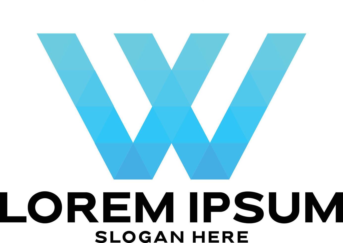 premium w letter logo vector