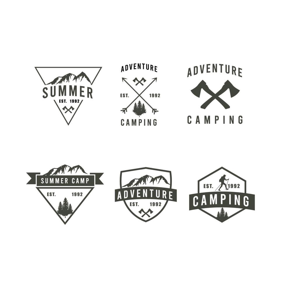 Badges Outdoor Mountain Logos vector