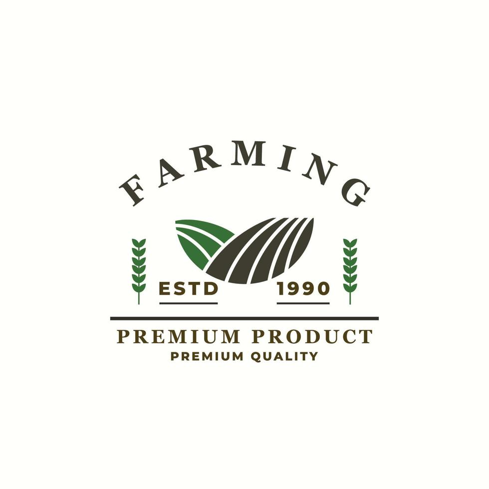 Badges Farmer and Farmer Logo vector