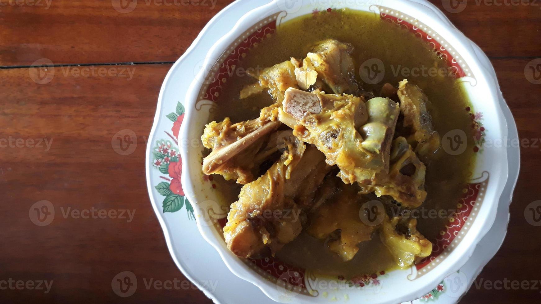 tengkleng kambing or goat tengkleng is a kind of soup with the main ingredient of goat bones. photo