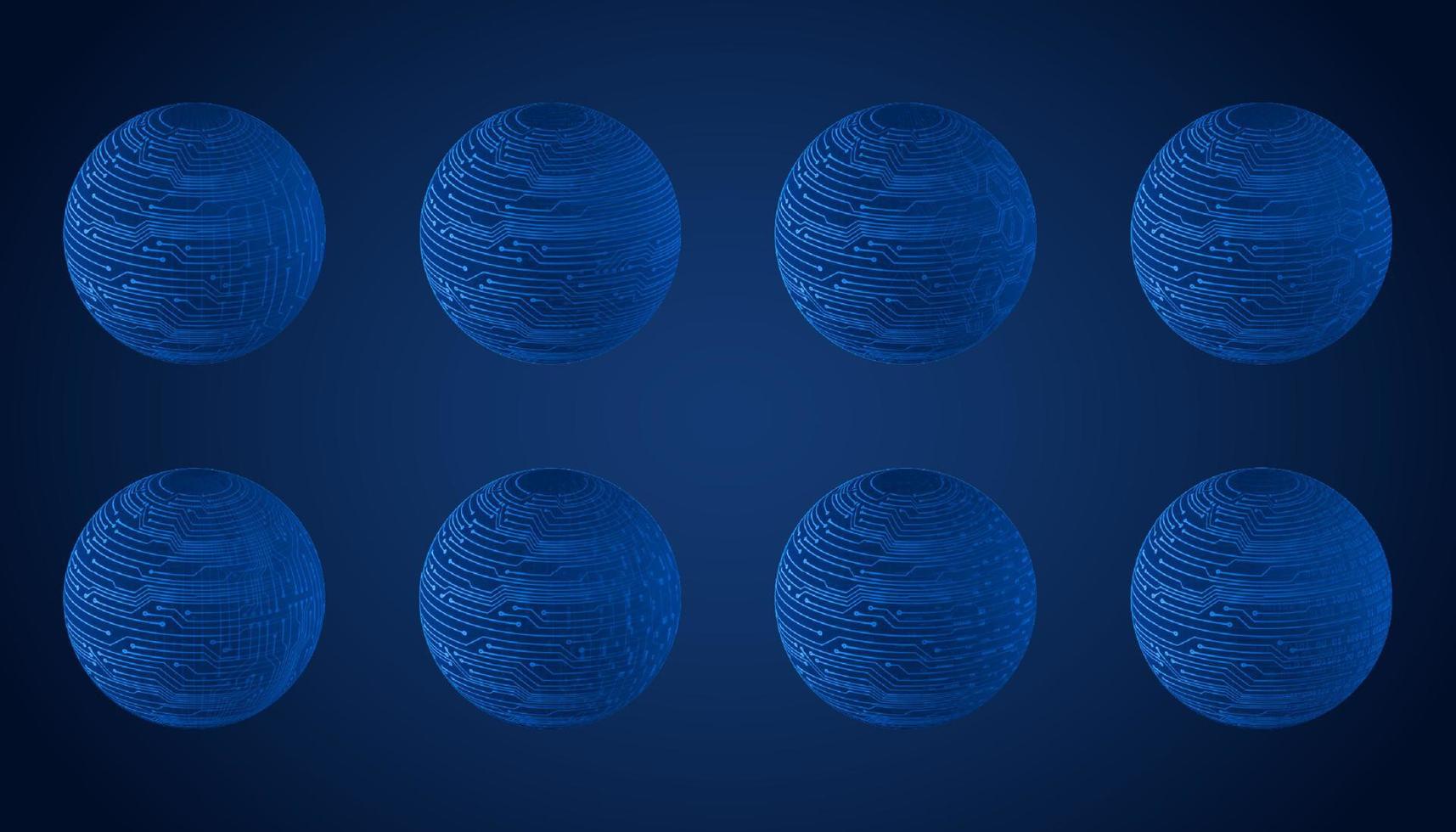 Modern Technology Globe set vector