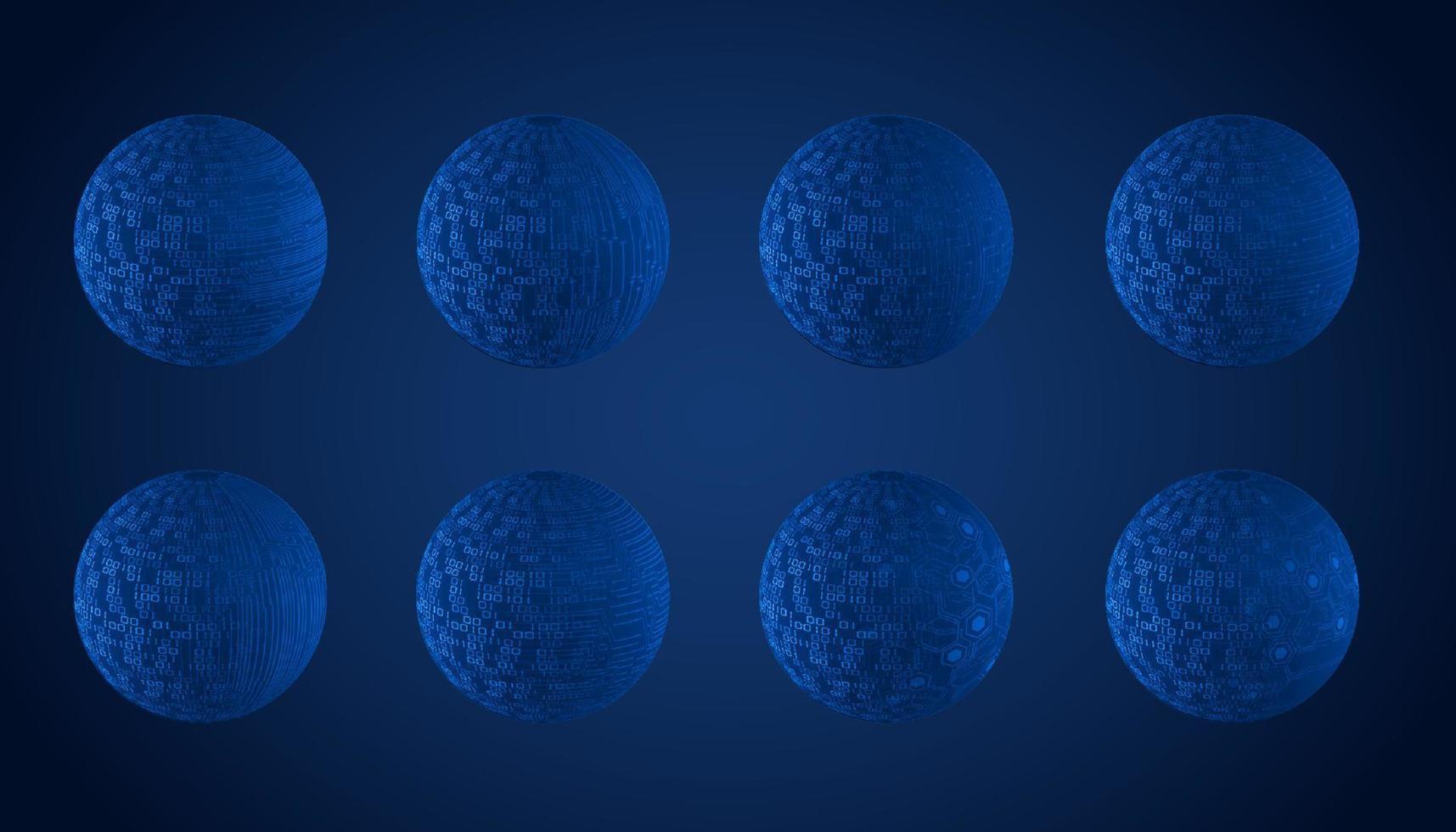 Modern Technology Globe set vector