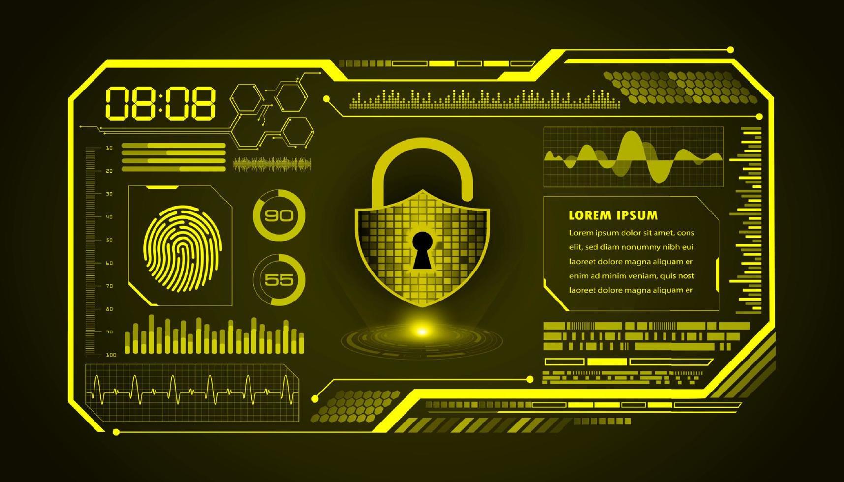 Modern HUD Technology Screen Background vector