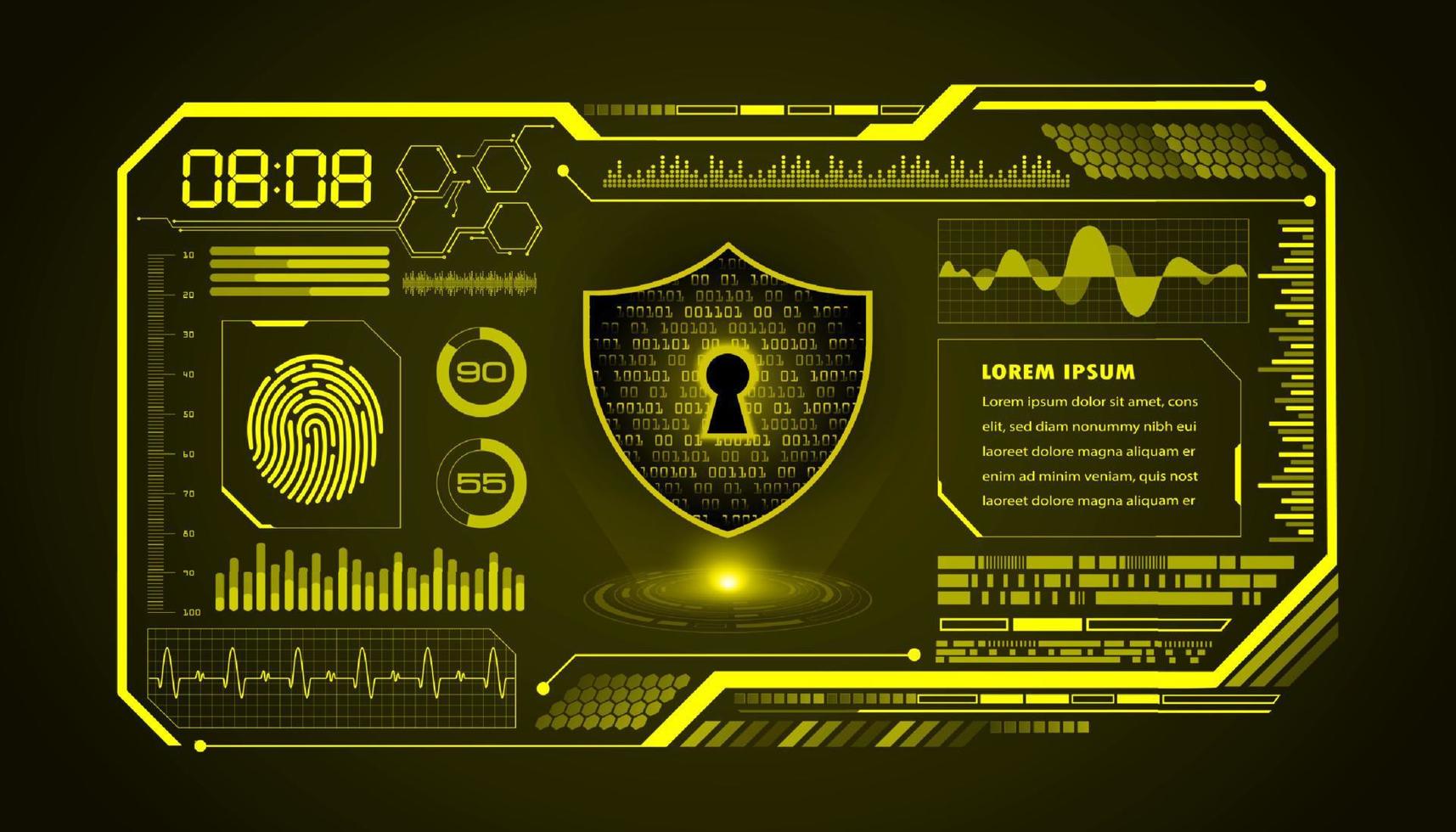 Modern HUD Technology Screen Background vector