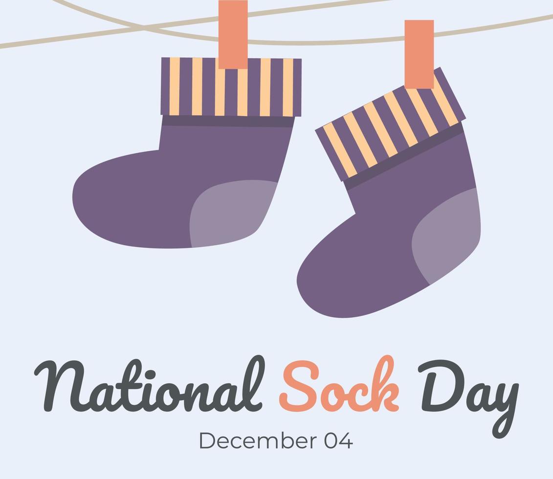 National sock day baby shower vector. vector