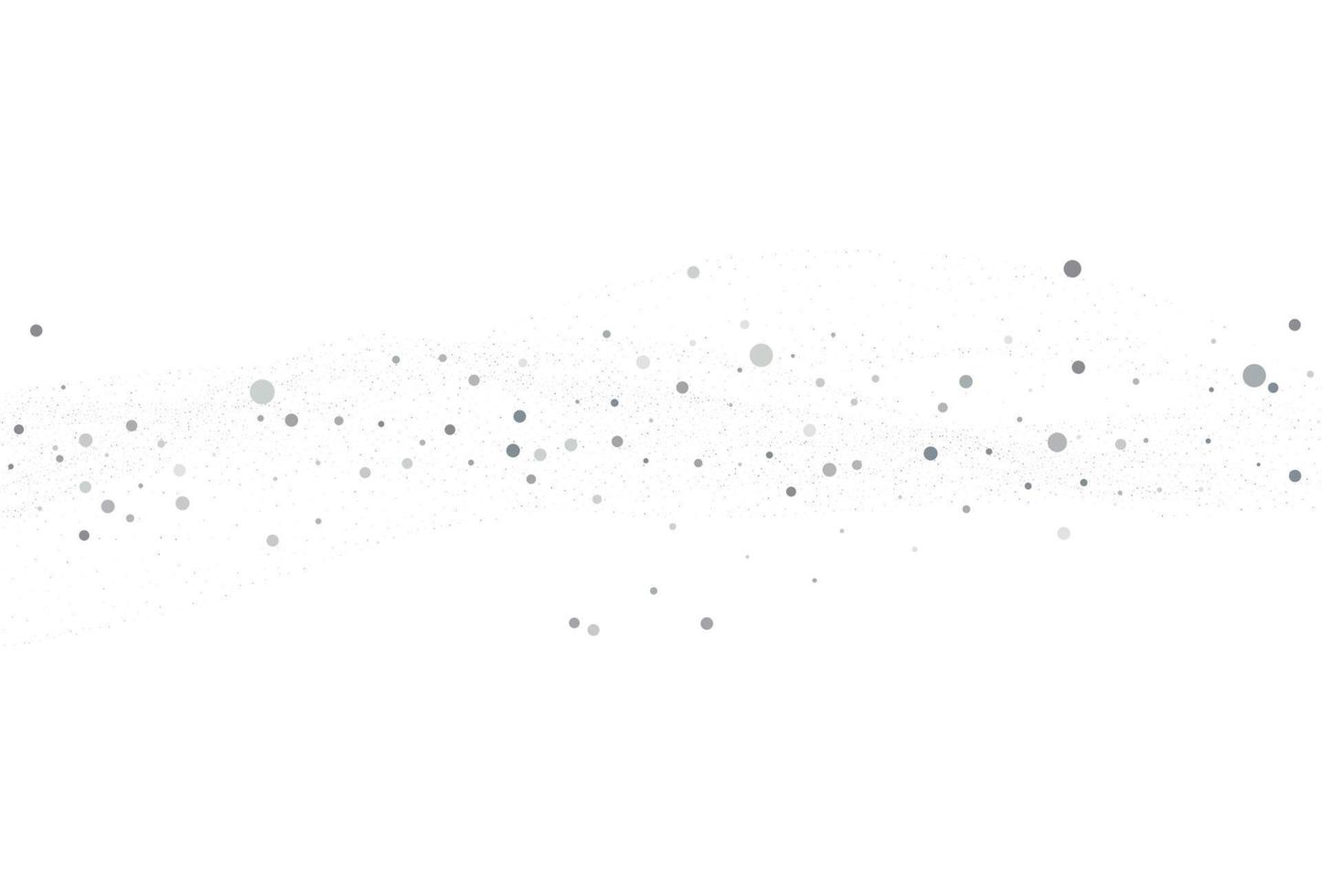Cloud of confetti, light silver glitter round vector