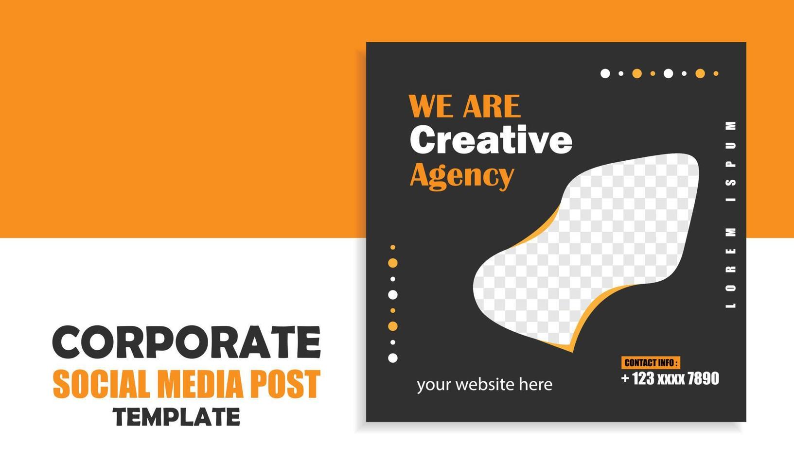 CORPORATE SOCIAL MEDIA POST DESIGN vector