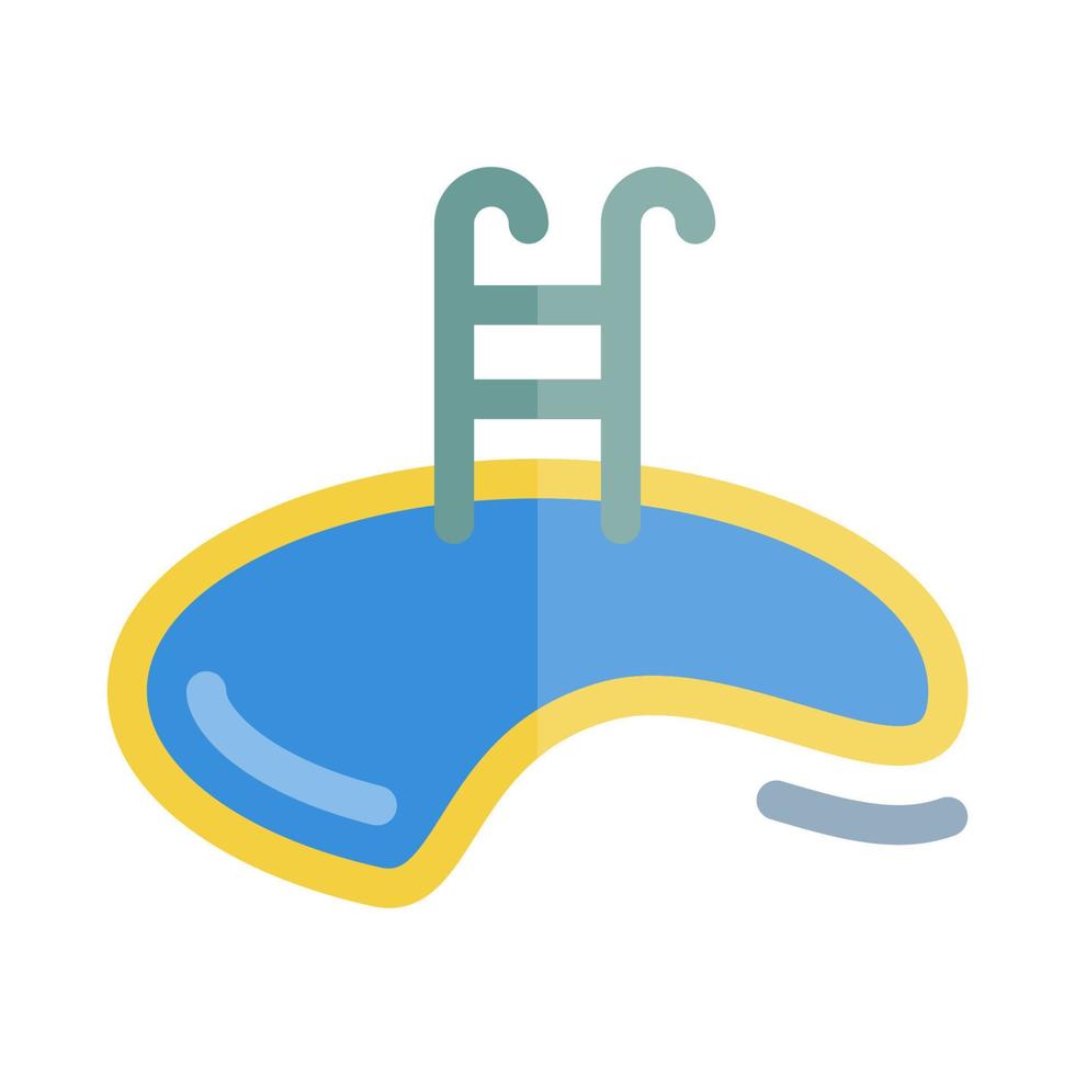 Flat illustration on a theme swimming pool vector