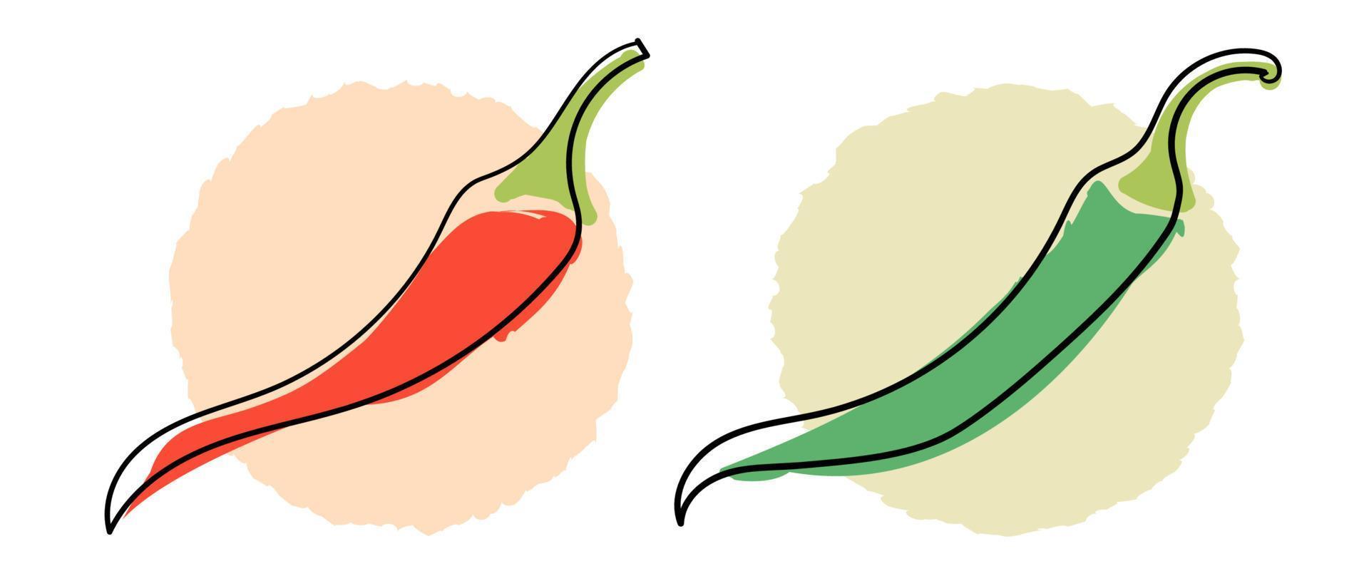 conjunto de vectores iconos de chiles