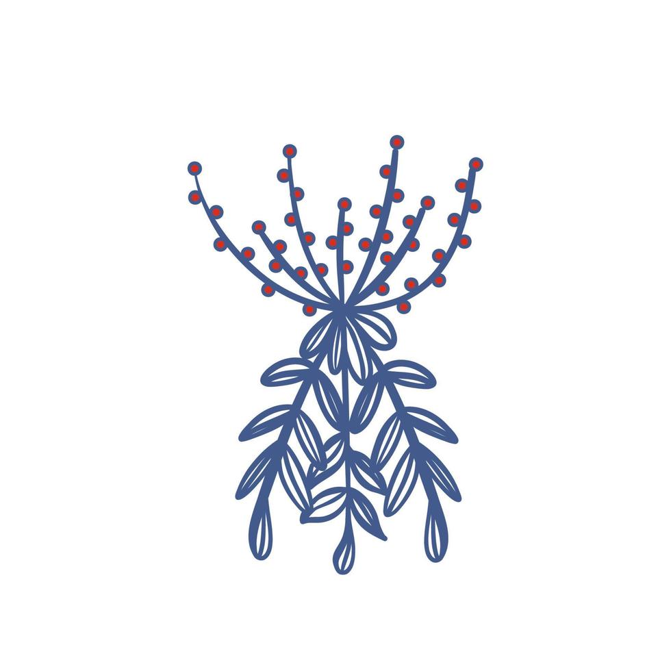 Wild flower. Botanical flat vector illustration