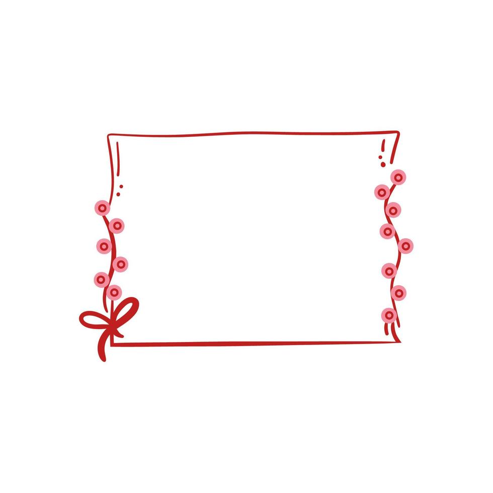 Vector frame with hearts