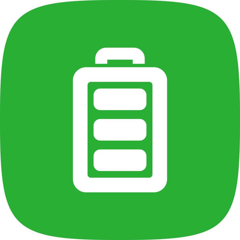 Full Battery Creative Icon Design vector