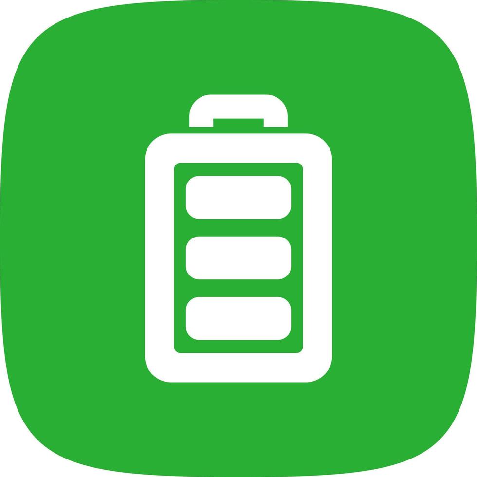 Full Battery Creative Icon Design vector