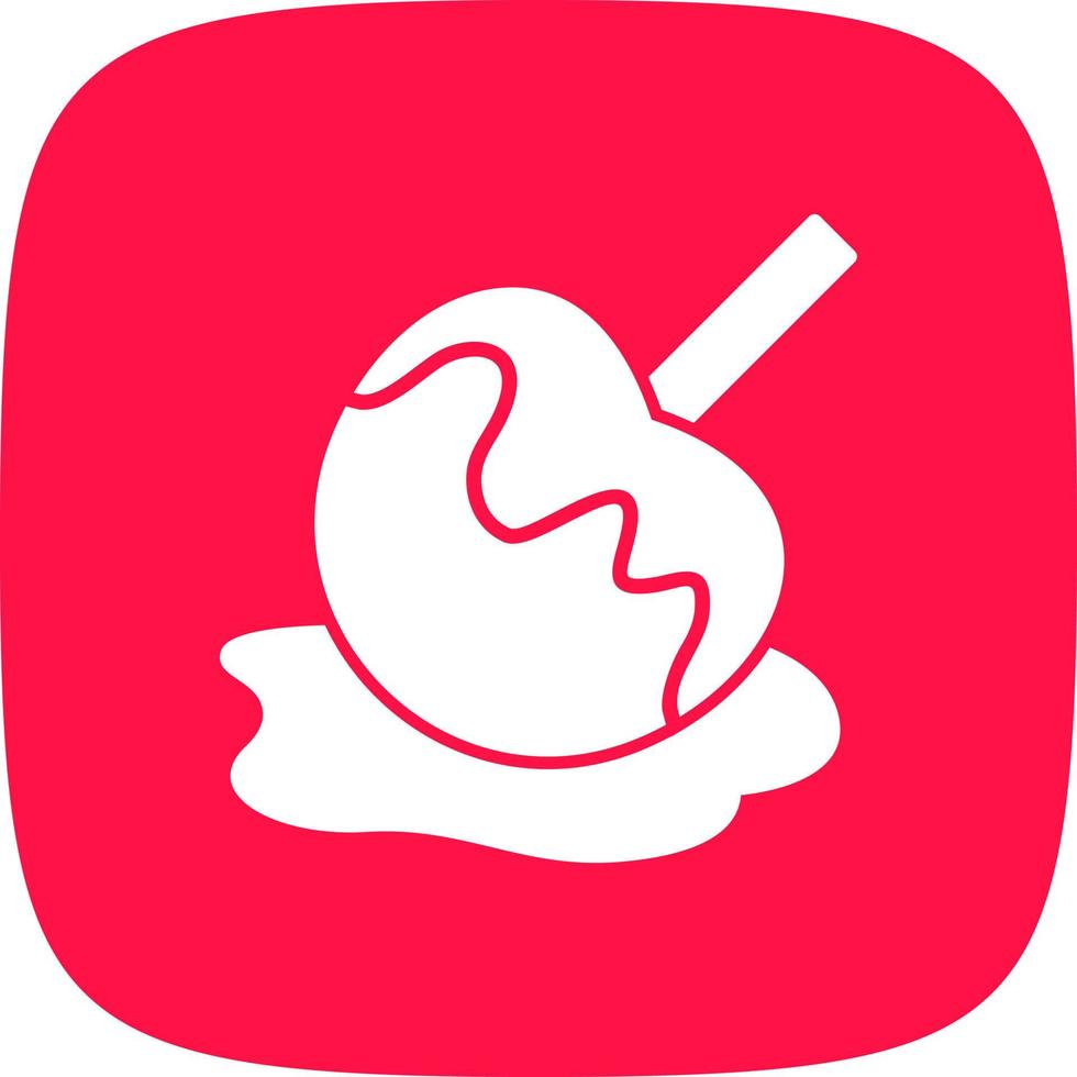 Caramel Apple Creative Icon Design vector