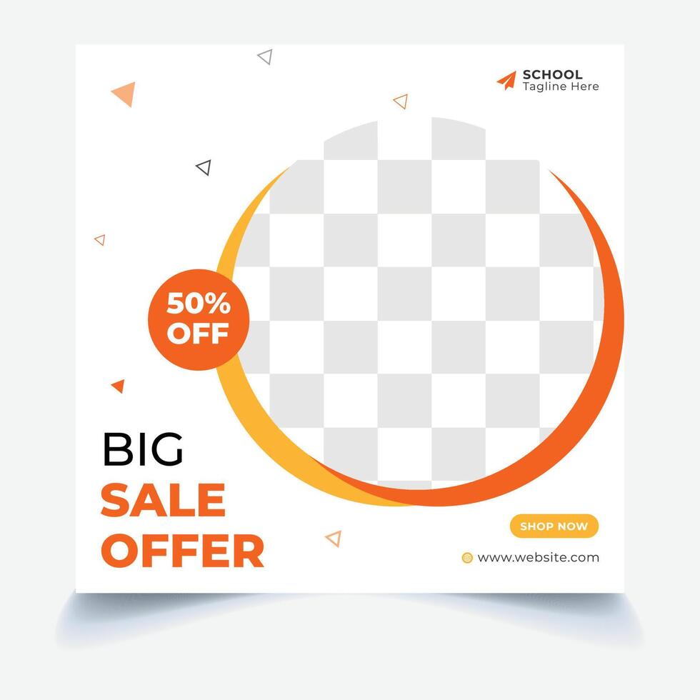 Big Sale Social Media Post Design vector