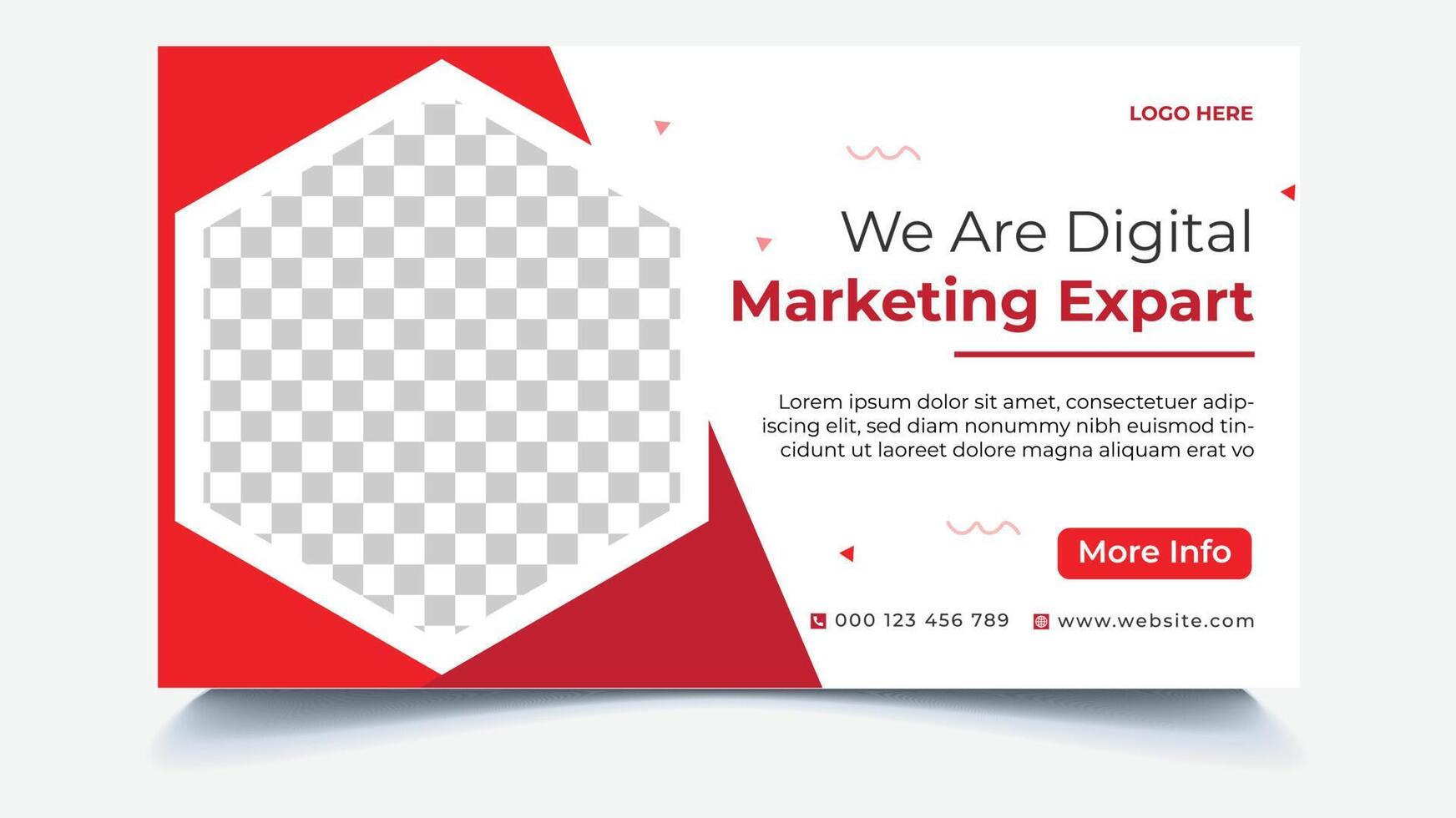 banner web de marketing digital vector