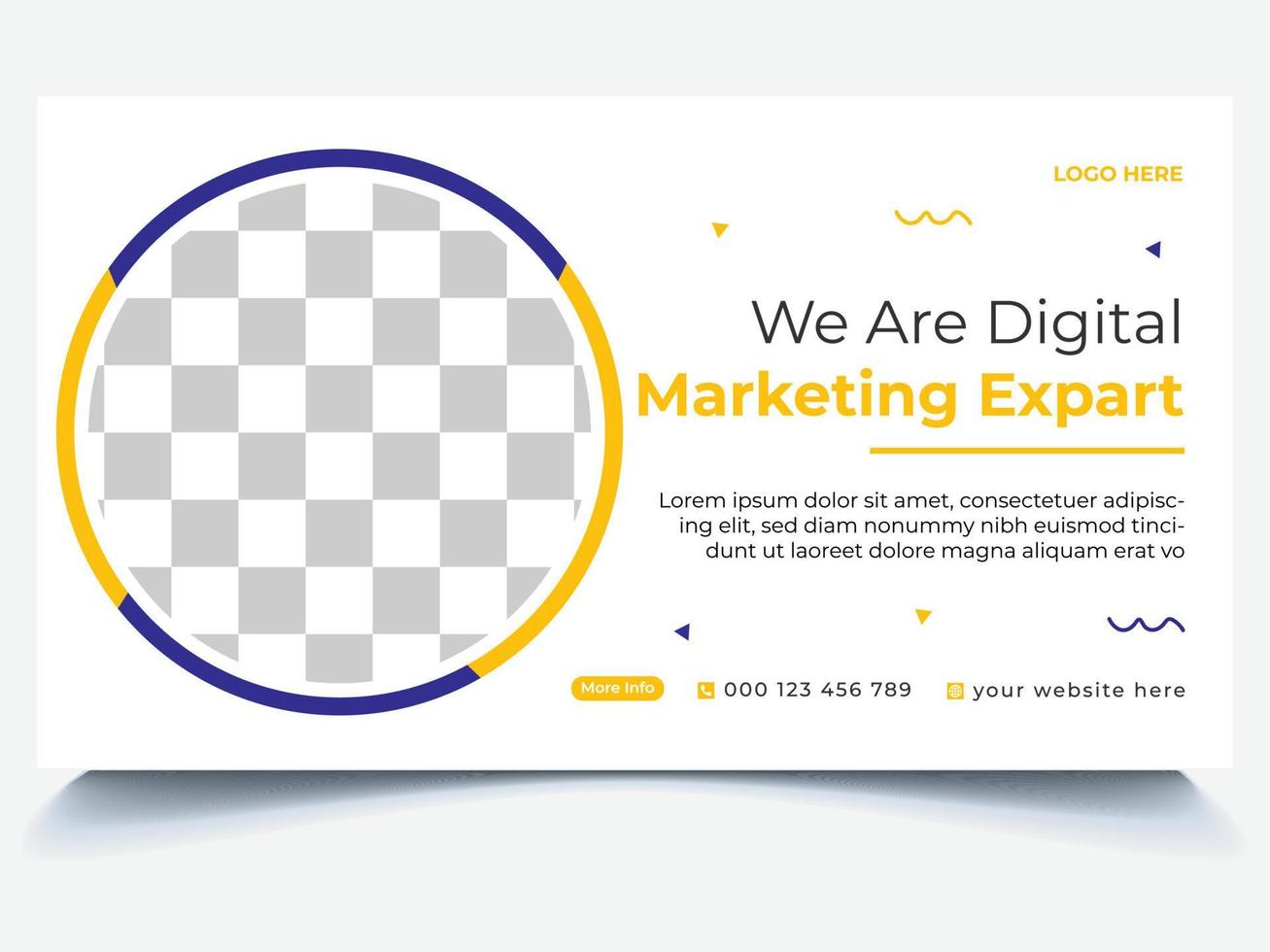 Digital Marketing Web Banner Design vector