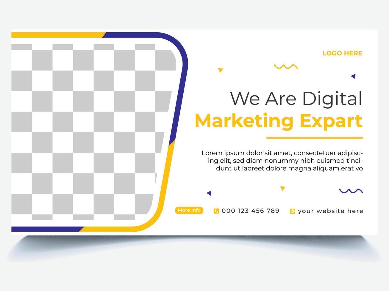 Digital Marketing Web Banner Design vector